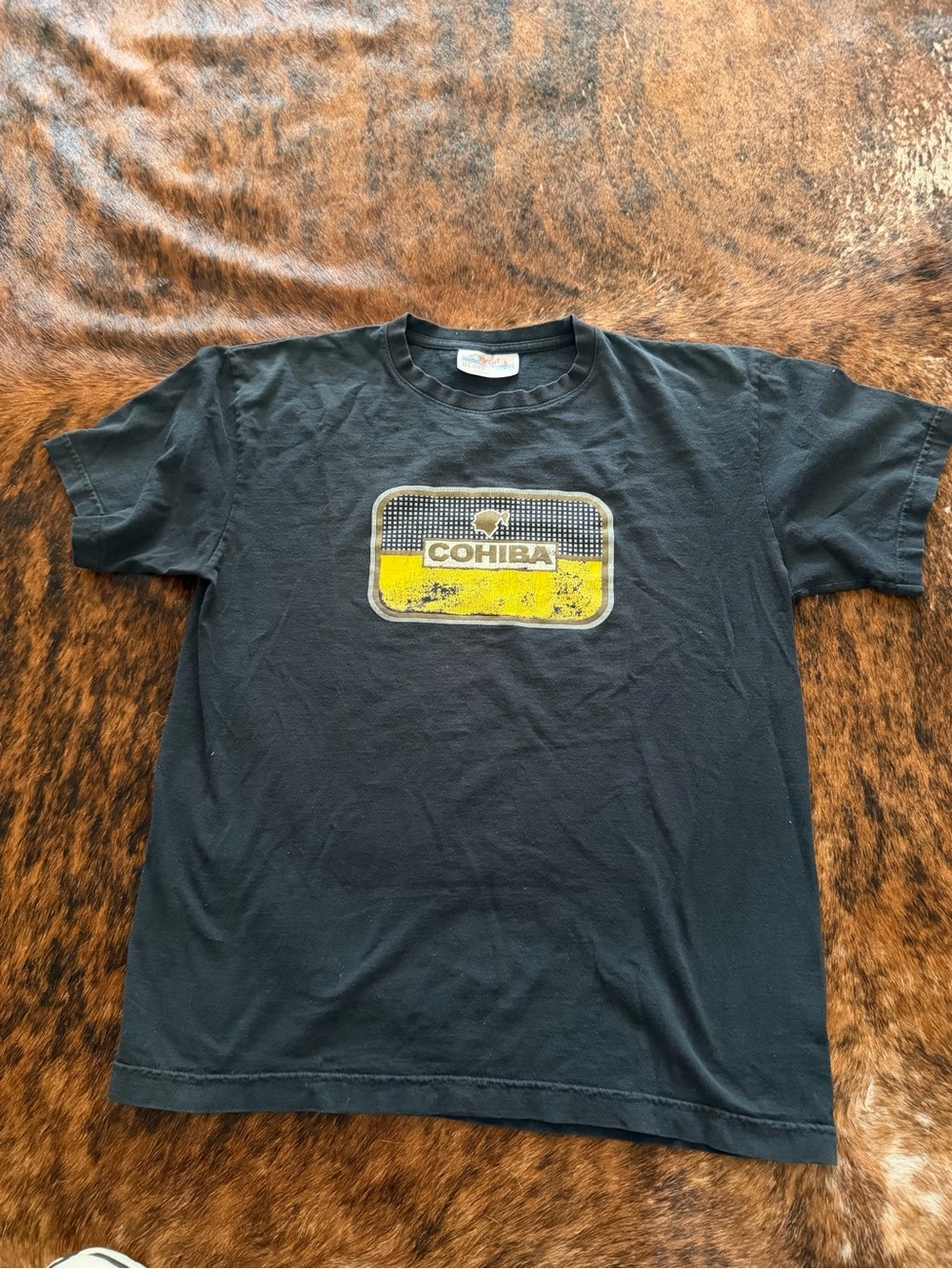 Vintage 90s Cohiba Cigar T Shirt Mens Large L Euro Heavy American Cotton Faded